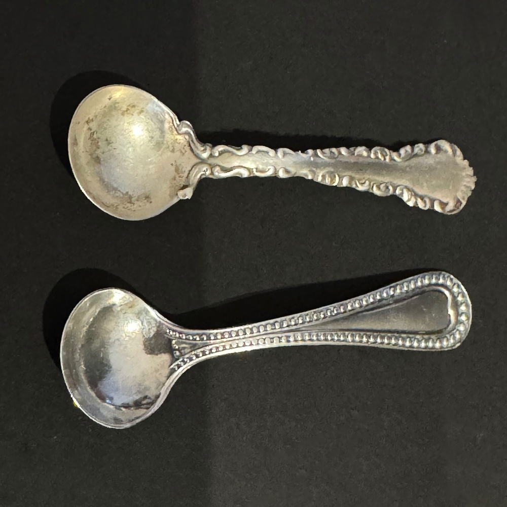 Antique Sterling Silver Roden Bros. Salt Spoons